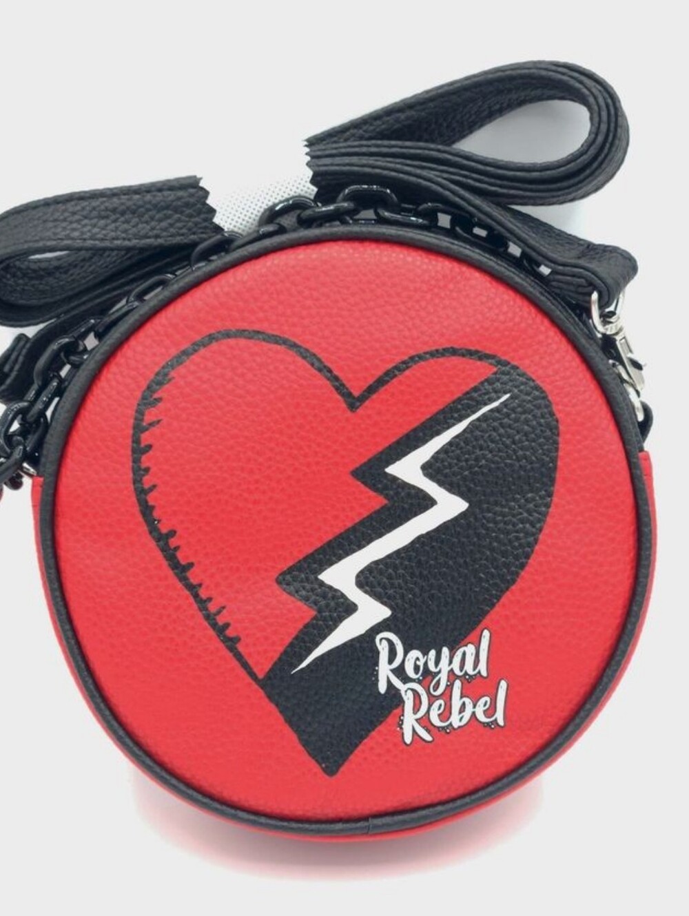 Disney Descendants Red and Black "Royal Rebel" Heart Crossbody Bag